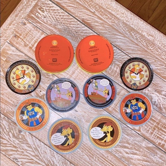 🍺2 Sets Simpsons Coasters Both for $45🍺NWOT - Picture 6 of 8